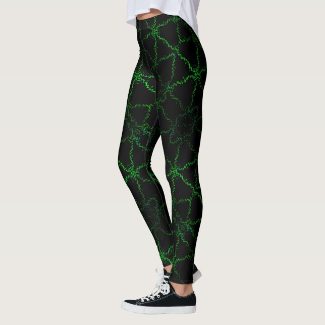 Leggings éclair vert (Gauche)