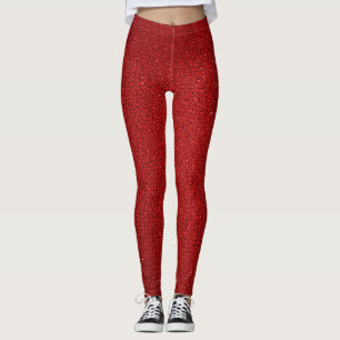 Leggings Éclat de Parties scintillant rouge