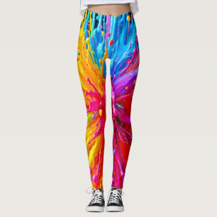 Leggings Éclatement de peinture dynamique