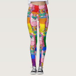 Leggings Éclats de licorne arc-en-ciel