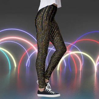 Leggings Éclats rétro sur impression noire