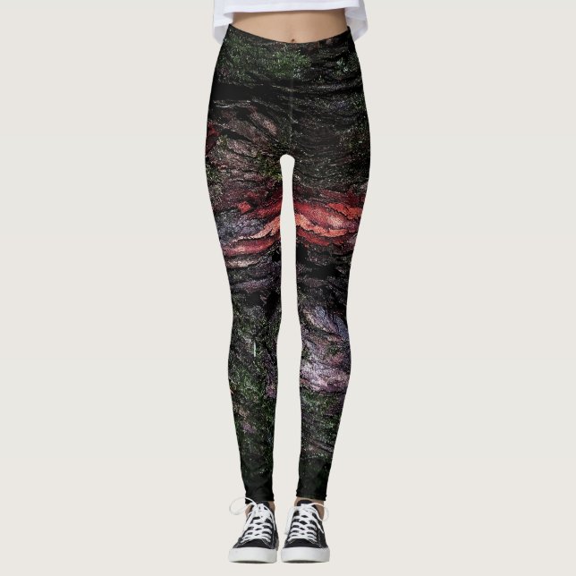 Leggings écorce de bois mossy roux (Devant)