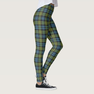 Leggings Écossais plaid bleu et vert de Campbell de tartan