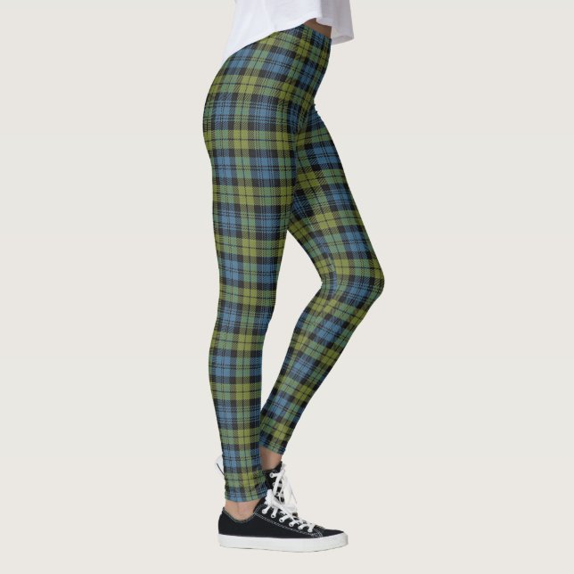 Leggings Écossais plaid bleu et vert de Campbell de tartan (Droite)