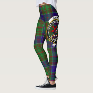 Leggings Ecosse Clan Adam Chasse Crest Tartan Femmes