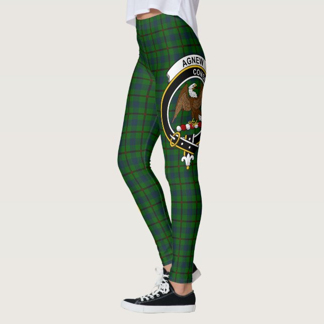 Leggings Ecosse Clan Agnew Chasse Crest Tartan Femmes (Gauche)