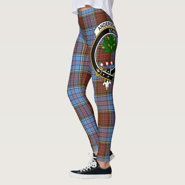 Leggings Ecosse Clan Anderson Crest moderne Tartan Femmes (Gauche)