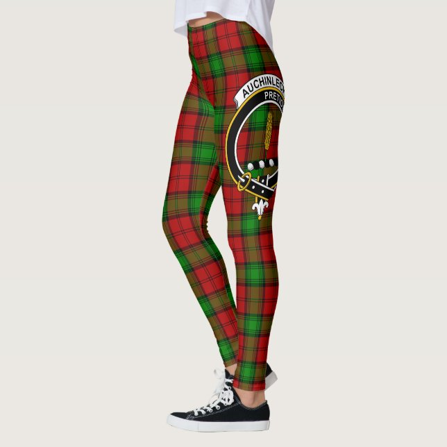 Leggings Ecosse Clan Auchinleck Crest Tartan Femmes (Gauche)