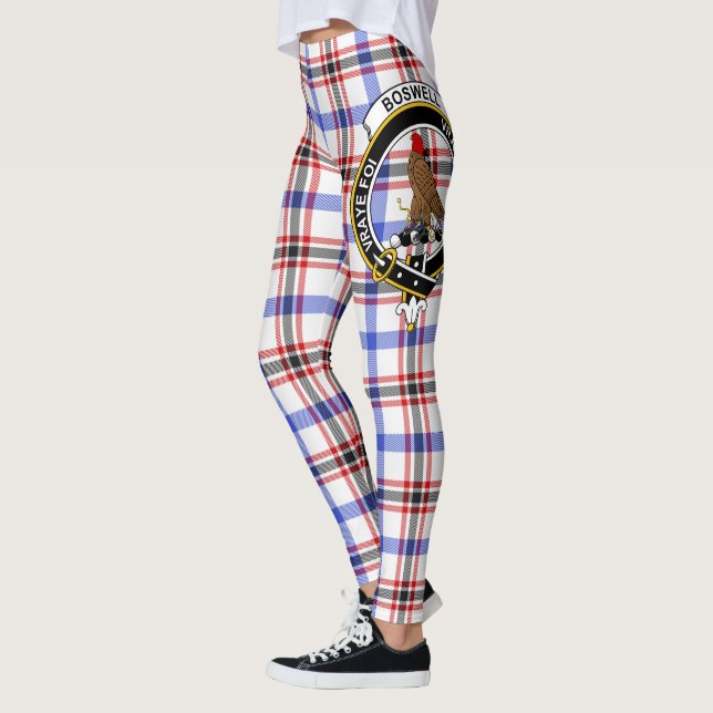 Leggings Ecosse Clan Boswell Moderne Crest Tartan Femmes (Gauche)