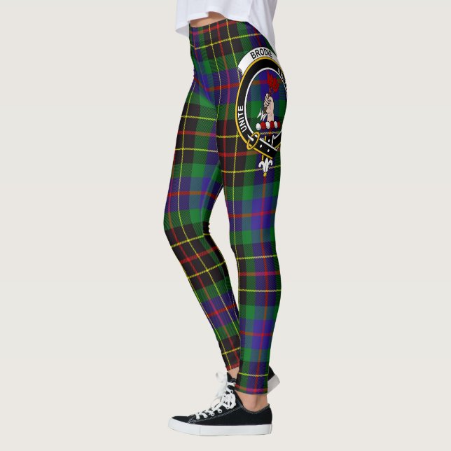 Leggings Ecosse Clan Brodie Chasse Crest Tartan Femmes (Gauche)