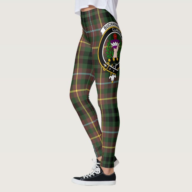 Leggings Ecosse Clan Buchanan Chasse Crest Tartan Femmes (Gauche)