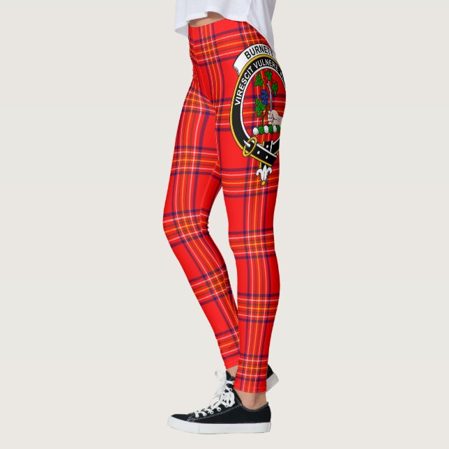 Leggings Ecosse Clan Burnett Crest moderne Tartan Femmes (Gauche)