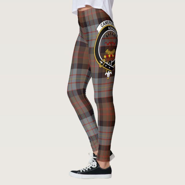 Leggings Ecosse Clan Cameron De Erracht Patiné Crest (Gauche)