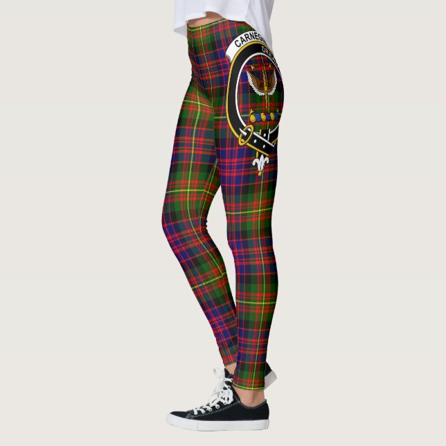 Leggings Ecosse Clan Carnegie Crest moderne Tartan Femmes (Gauche)