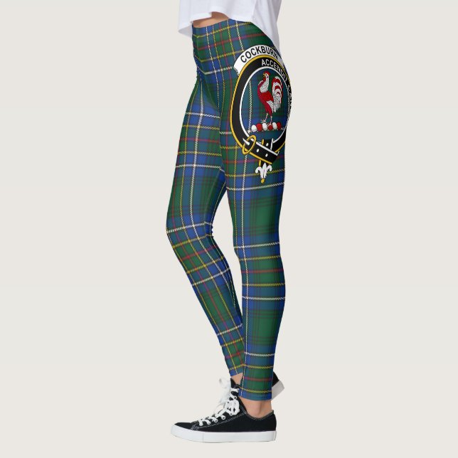 Leggings Ecosse Clan Cockburn Ancienne Crest Tartan Femmes (Gauche)