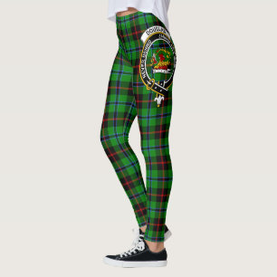 Leggings Ecosse Clan Douglas Green Crest Tartan Femmes