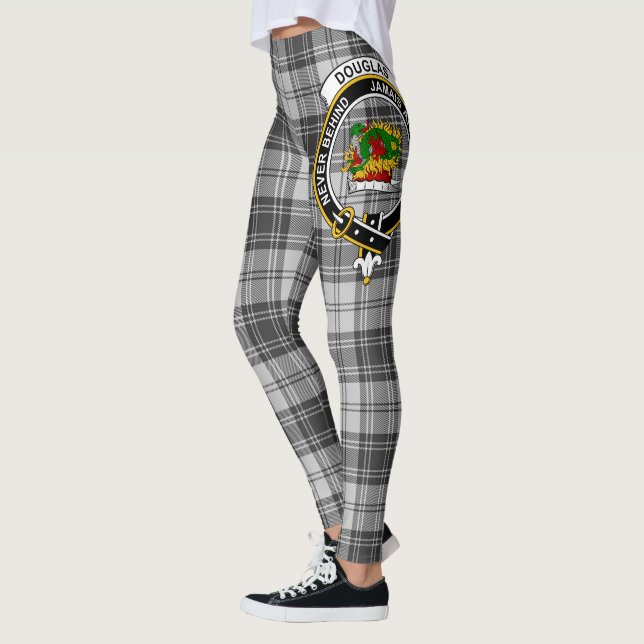 Leggings Ecosse Clan Douglas Grey Crest moderne Tartan (Gauche)