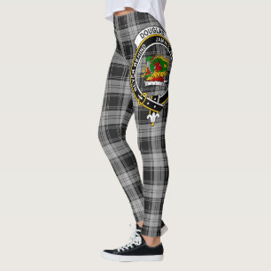 Leggings Ecosse Clan Douglas Grey Crest Tartan Femmes