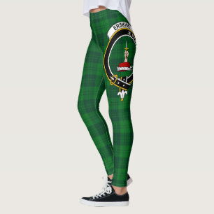 Leggings Ecosse Clan Erskine Chasse Crest Tartan Femmes