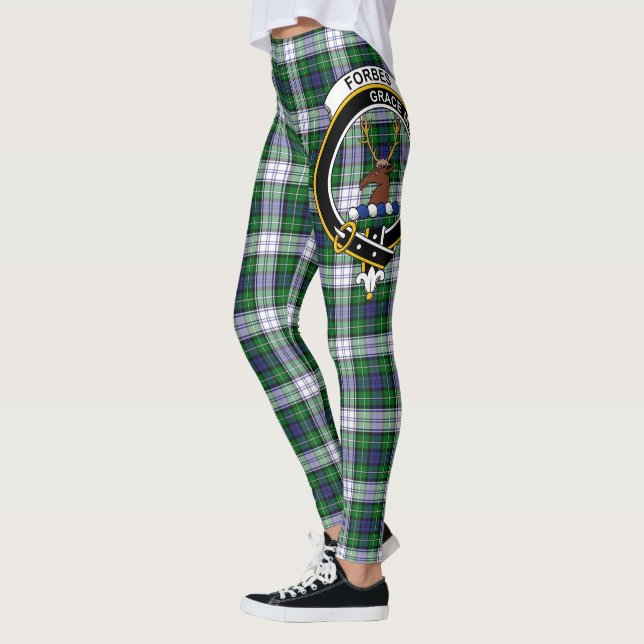 Leggings Ecosse Clan Forbes Robe Crest Tartan Femmes (Gauche)