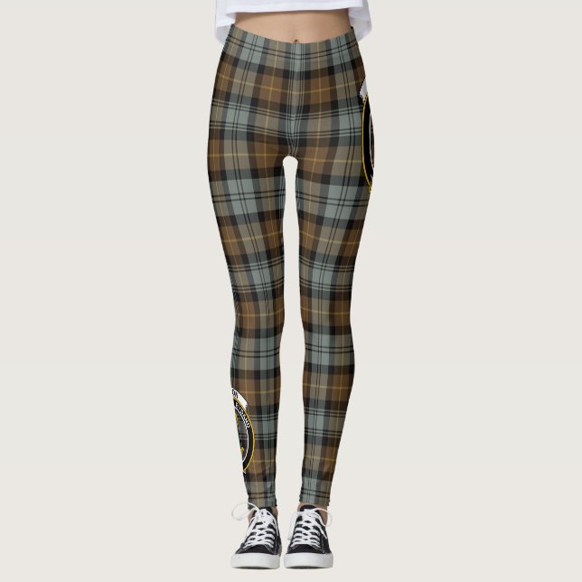 Leggings Ecosse Clan Gordon Patiné Crest Tartan Femmes (Devant)