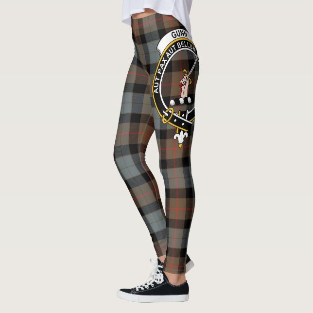 Leggings Ecosse Clan Gunn Patinée Crest Tartan Femmes (Gauche)