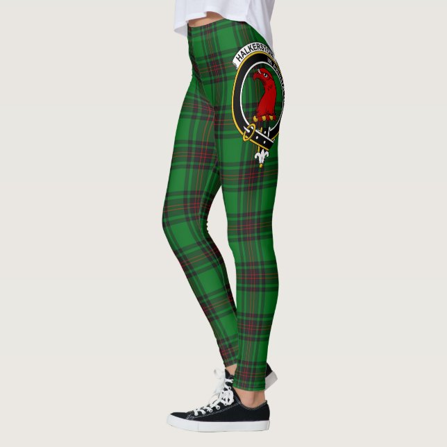Leggings Ecosse Clan Halkerston Crest Tartan Femmes (Gauche)