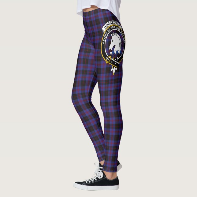 Leggings Ecosse Clan Horsburgh Crest Tartan Femmes Leging (Gauche)
