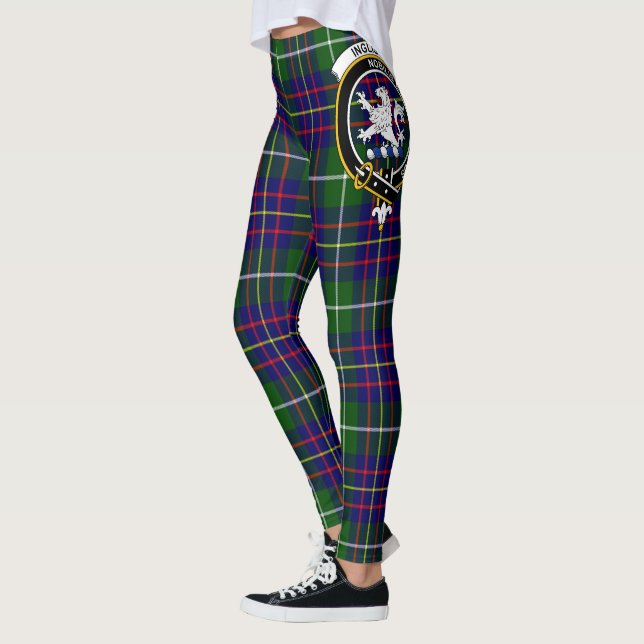 Leggings Ecosse Clan Inglis Moderne Crest Tartan Femmes (Gauche)