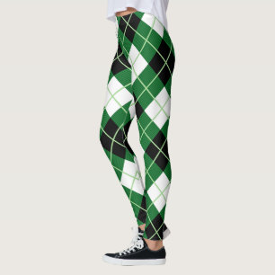 Leggings Ecosse Clan Jacquard Diagonal Diamond Tartan Femme