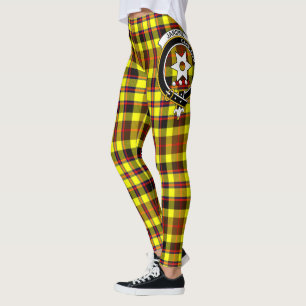 Leggings Ecosse Clan Jardine Crête Jaune Tartan Femmes