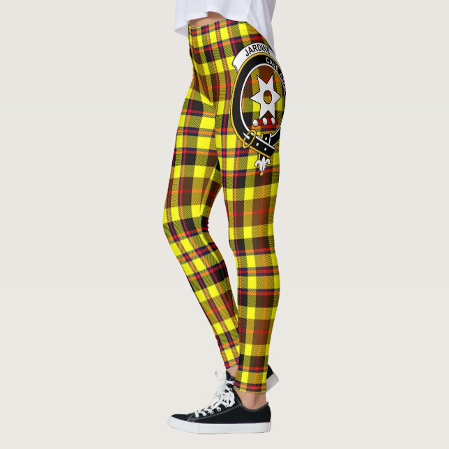 Leggings Ecosse Clan Jardine Crête Jaune Tartan Femmes (Gauche)