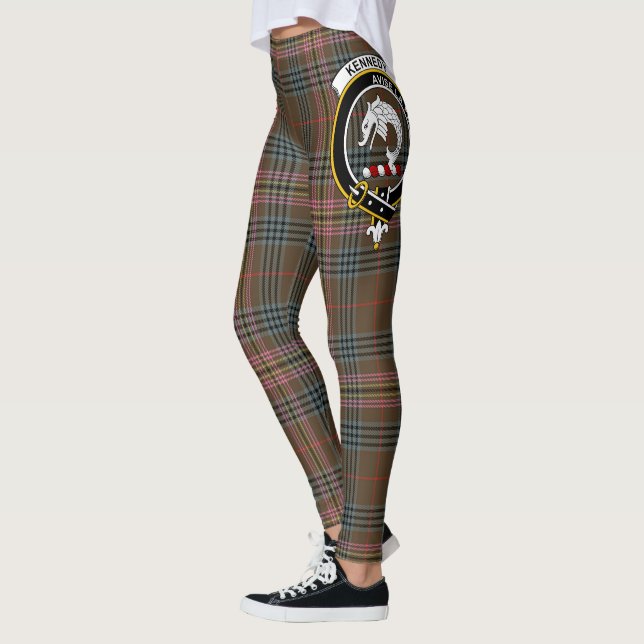 Leggings Ecosse Clan Kennedy Patiné Crest Tartan Femmes (Gauche)