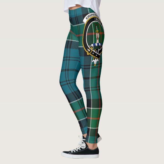 Leggings Ecosse Clan Kirkpatrick Crest Tartan Femmes (Gauche)