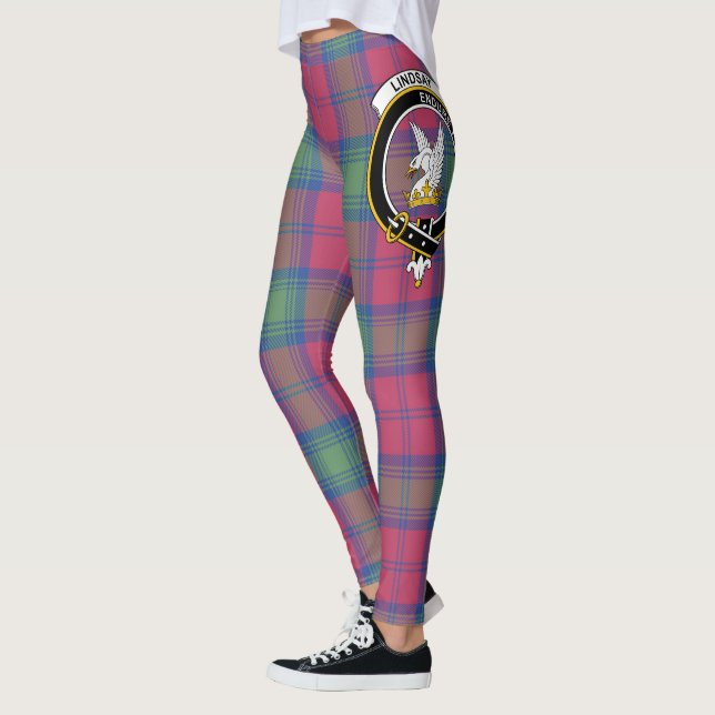 Leggings Ecosse Clan Lindsay Ancienne Crest Tartan Femmes (Gauche)