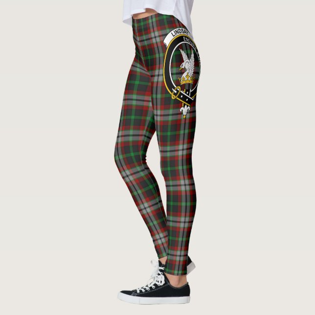 Leggings Ecosse Clan Lindsay Chasse Crest Tartan Femmes (Gauche)