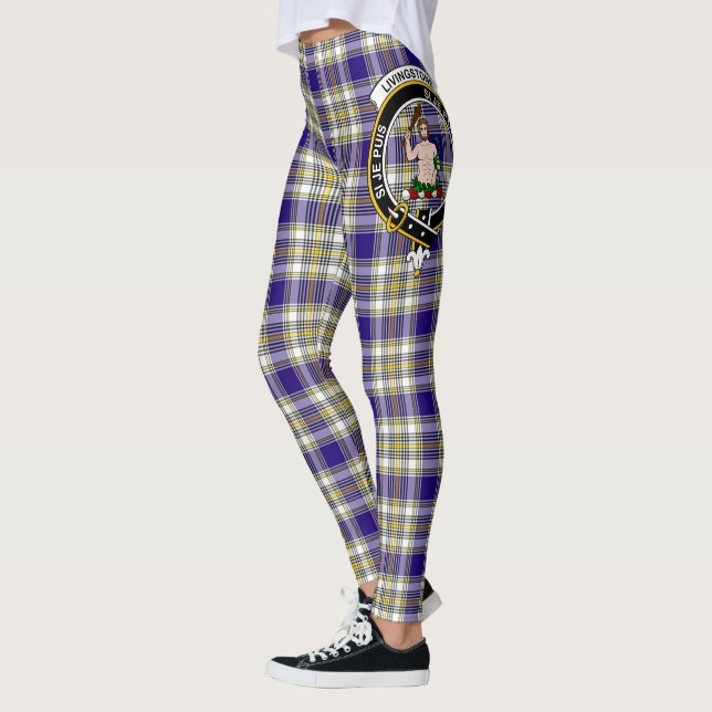 Leggings Ecosse Clan Livingstone Robe Crest Tartan Femmes (Gauche)