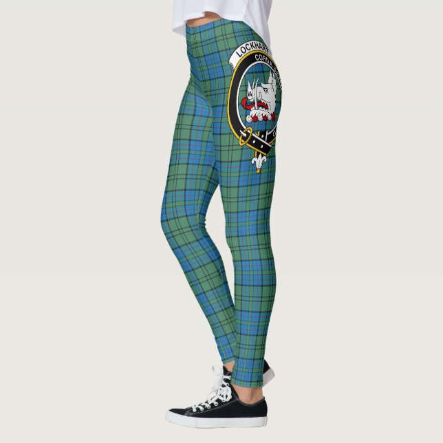 Leggings Ecosse Clan Lockhart Ancienne Crête Tartan Femmes (Gauche)