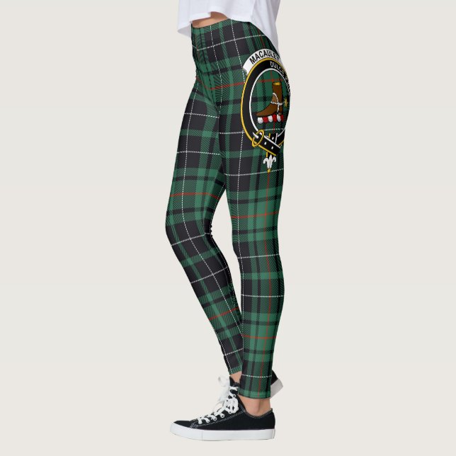 Leggings Ecosse Clan MacAulay Chasse Crest Tartan Femmes (Gauche)