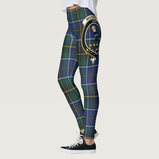 Leggings Ecosse Clan MacInnes Moderne Crest Tartan Femmes (Gauche)