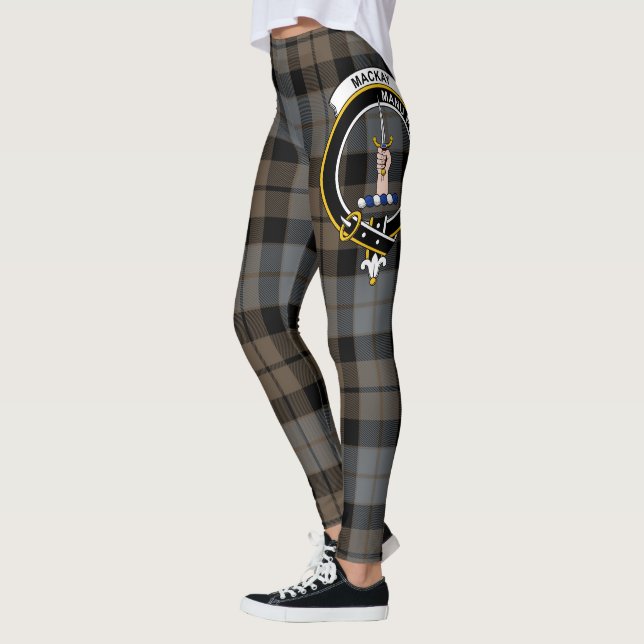 Leggings Ecosse Clan MacKay Crest Patiné Tartan Femmes (Gauche)