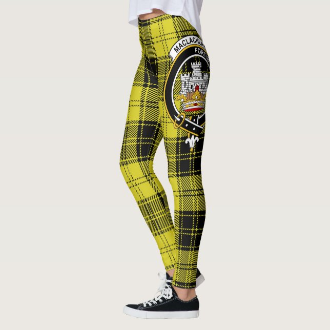 Leggings Ecosse Clan MacLachlan Crête jaune Tartan Femmes (Gauche)