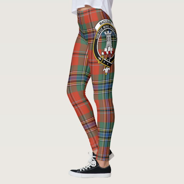 Leggings Ecosse Clan MacLean De Duart Crest Tartan Femmes  (Gauche)