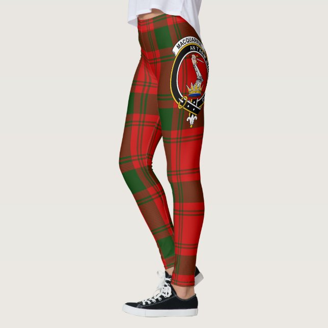 Leggings Ecosse Clan MacQuarrie Crest Tartan Femmes (Gauche)