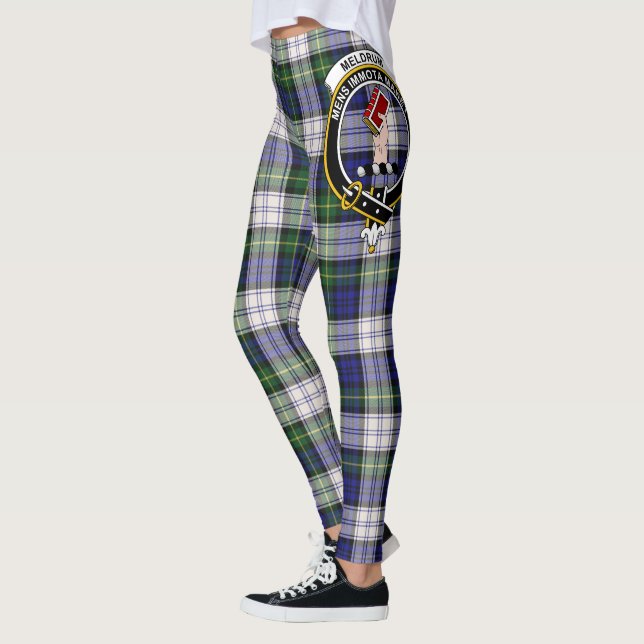Leggings Ecosse Clan Meldrum Gordon robe Crest Tartan (Gauche)
