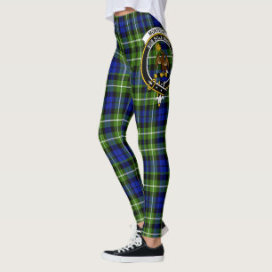 Leggings Ecosse Clan Monteith Chasse Crest Tartan Femmes