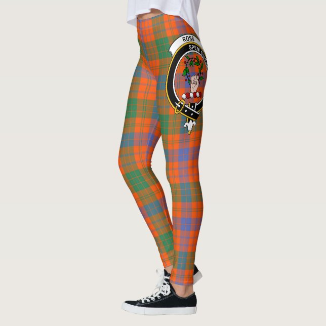 Leggings Ecosse Clan Ross Ancienne Cimier Tartan Femmes (Gauche)