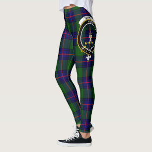Leggings Ecosse Clan Shaw Crest moderne Tartan Femmes