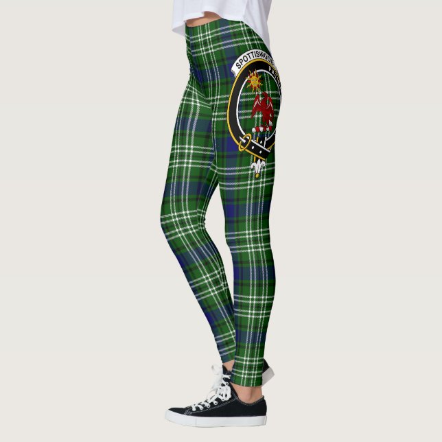 Leggings Ecosse Clan Spottiswood Crest Tartan Femmes (Gauche)