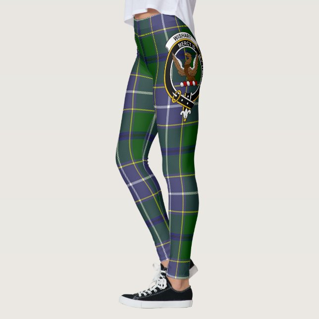 Leggings Ecosse Clan Wishart Chasse Crest Tartan Femmes L (Gauche)